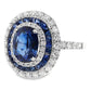 2.87ct NATURAL SAPPHIRES and 0.74ct NATURAL DIAMONDS set with 18KT White Gold Ring