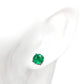 4.14ct Natural Round Emeralds set with 14K White Gold Earrings