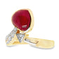 3.32ct 3.32ct NATURAL BURMA RUBY accented by 0.41ct NATURAL DIAMONDS Ring set in 18K Yellow Gold - SALE