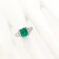 1.44ct Natural Emerald and 0.23ct Natural Diamonds set with Platinum Ring - SALE