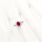 0.68ct Natural Ruby and 0.27ct Natural Diamonds set in Platinum Ring - SALE