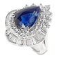 5.79ct Kashmir Sapphire Vivid Blue 1.73ct Natural Diamonds set with Platinum Ring - SALE