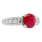 2.20ct Burma Vivid Ruby and 0.74ct Natural Diamonds set in Platinum Ring - SALE