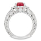 2.20ct Burma Vivid Ruby and 0.74ct Natural Diamonds set in Platinum Ring - SALE