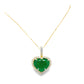 21.20ct Colombia Emerald 1.60ct Diamonds set in 18K Yellow Gold Necklace