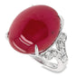 28.34ct NATURAL RUBY accented by 0.52ct NATURAL DIAMONDS set with 18K White Gold Ring