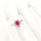 1.09ct NOT-HEATED TANZANIA RUBY and 0.41ct NATURAL DIAMONDS set with Platinum Ring