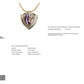 57.07ct Natural Purple Amethyst 1.23ct Natural Diamonds set in 18K Yellow Gold & Platinum Brooch / Necklace