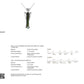 11.70ct NATURAL GREEN TOURMALINE and 0.10ct NATURAL EMERALD set in 18KG White Gold Necklace with Pendant