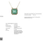 26.53ct NATURAL COLOMBIA EMERALD accented by 1.40ct NATURAL DIAMONDS set in 18K Yellow Gold Necklace with Pendant