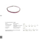 IGI Certified 10.93ct Natural Rubies 14K White Gold Bracelet