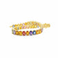 22.25ct Natural Multi-Color Sapphires set in 14KT Yellow Gold Bracelet