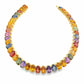 22.25ct Natural Multi-Color Sapphires set in 14KT Yellow Gold Bracelet