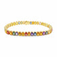 22.25ct Natural Multi-Color Sapphires set in 14KT Yellow Gold Bracelet