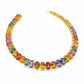 22.25ct Natural Multi-Color Sapphires set in 14KT Yellow Gold Bracelet