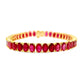 24.53ct Natural Rubies set with 14K Yellow Gold Bracelet