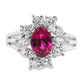 0.96ct NATURAL NOT-TREATED THAI RUBY accented by 0.64ct NATURAL DIAMONDS set with Platinum Ring - SALE