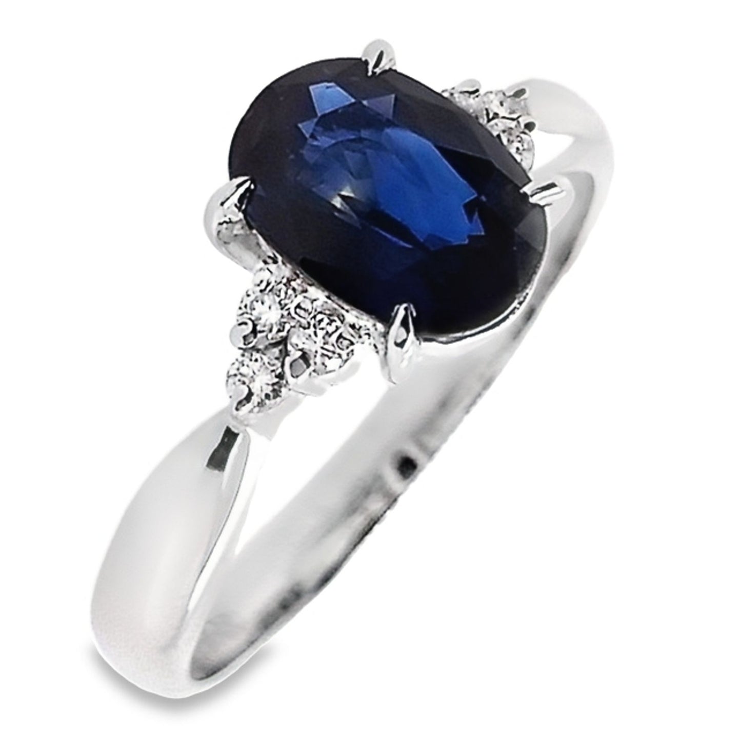 1.36ct NATURAL SAPPHIRE and 0.08ct NATURAL DIAMONDS set with Platinum Ring - SALE