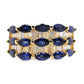 2.26ct NATURAL SAPPHIRES and 1.25ct NATURAL DIAMONDS set with 18KT Yellow Gold Ring