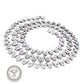 Classic 18K White Gold Necklace set with 3.00ct Natural White Diamonds - SALE