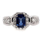 0.91ct NATURAL MADAGASCAR SAPPHIRE and 0.31ct NATURAL DIAMONDS set in Platinum Ring