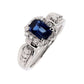 0.91ct NATURAL MADAGASCAR SAPPHIRE and 0.31ct NATURAL DIAMONDS set in Platinum Ring