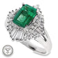 1.01ct NATURAL COLOMBIA EMERALD and 0.47ct NATURAL DIAMONDS Ring set in Platinum - SALE