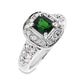 0.72ct NATURAL TSAVORITE and 0.35ct NATURAL DIAMONDS set with Platinum Ring - SALE