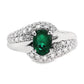 0.63ct NATURAL ZAMBIA EMERALD and 0.63ct NATURAL DIAMONDS set in Platinum Ring