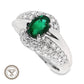 0.63ct NATURAL ZAMBIA EMERALD and 0.63ct NATURAL DIAMONDS set in Platinum Ring