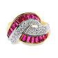 1.86ct NATURAL RUBIES and 0.27ct NATURAL DIAMONDS set with 18K Yellow & White Gold Ring