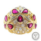 2.92ct NATURAL RUBIES and 1.17ct NATURAL DIAMONDS Ring set with 18K Yellow Gold - SALE