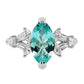 1.28ct NATURAL PARAIBA TOURMALINE and 0.55ct NATURAL DIAMONDS Ring set in Platinum - SALE