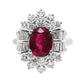 .98ct NATURAL THAI RUBY accented by 1.00ct NATURAL DIAMONDS set with 18K White Gold Ring