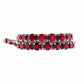 IGI Certified 10.93ct Natural Rubies 14K White Gold Bracelet