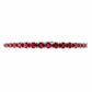 IGI Certified 10.93ct Natural Rubies 14K White Gold Bracelet