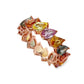 8.43ct NATURAL MULTI-COLOR SAPPHIRES set with 14KT Pink Gold Ring - SALE