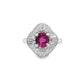 1.00ct Natural Ruby 0.94ct Natural Diamonds set it Platinum Ring - SALE