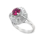 1.00ct Natural Ruby 0.94ct Natural Diamonds set it Platinum Ring - SALE