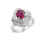 1.00ct Natural Ruby 0.94ct Natural Diamonds set it Platinum Ring - SALE