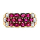 1.24ct Natural Rubies and 0.41ct Natural Diamonds set in 18k Yellow Gold Ring