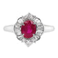 1.01ct NATURAL BURMA RUBY accented by 0.33ct NATURAL DIAMONDS set in Platinum Ring
