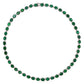 29.42ct NATURAL ZAMBIAN EMERALDS and 1.77ct NATURAL DIAMONDS set in  18K White Gold Necklace