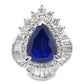 5.79ct Kashmir Sapphire Vivid Blue 1.73ct Natural Diamonds set with Platinum Ring - SALE