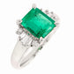 1.44ct Natural Emerald and 0.23ct Natural Diamonds set with Platinum Ring - SALE