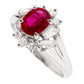 0.68ct Natural Ruby and 0.27ct Natural Diamonds set in Platinum Ring - SALE