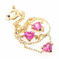 0.86ct NATURAL PINK-SAPPHIRES and 0.02ct NATURAL DIAMONDS set with 18K Yellow Gold Bracelet - SALE