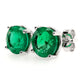 4.14ct Natural Round Emeralds set with 14K White Gold Earrings