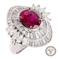 1.34ct NATURAL RUBY accented by 1.93ct NATURAL DIAMONDS set in Platinum Ring