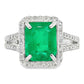 IGI Certified 2.44ct Natural Emerald & 0.61ct Natural Diamonds Gold Ring